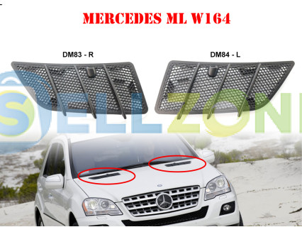 Μπροστινές γρίλιες κουκούλας για Mercedes ML W164 Facelift - DM83 DM84